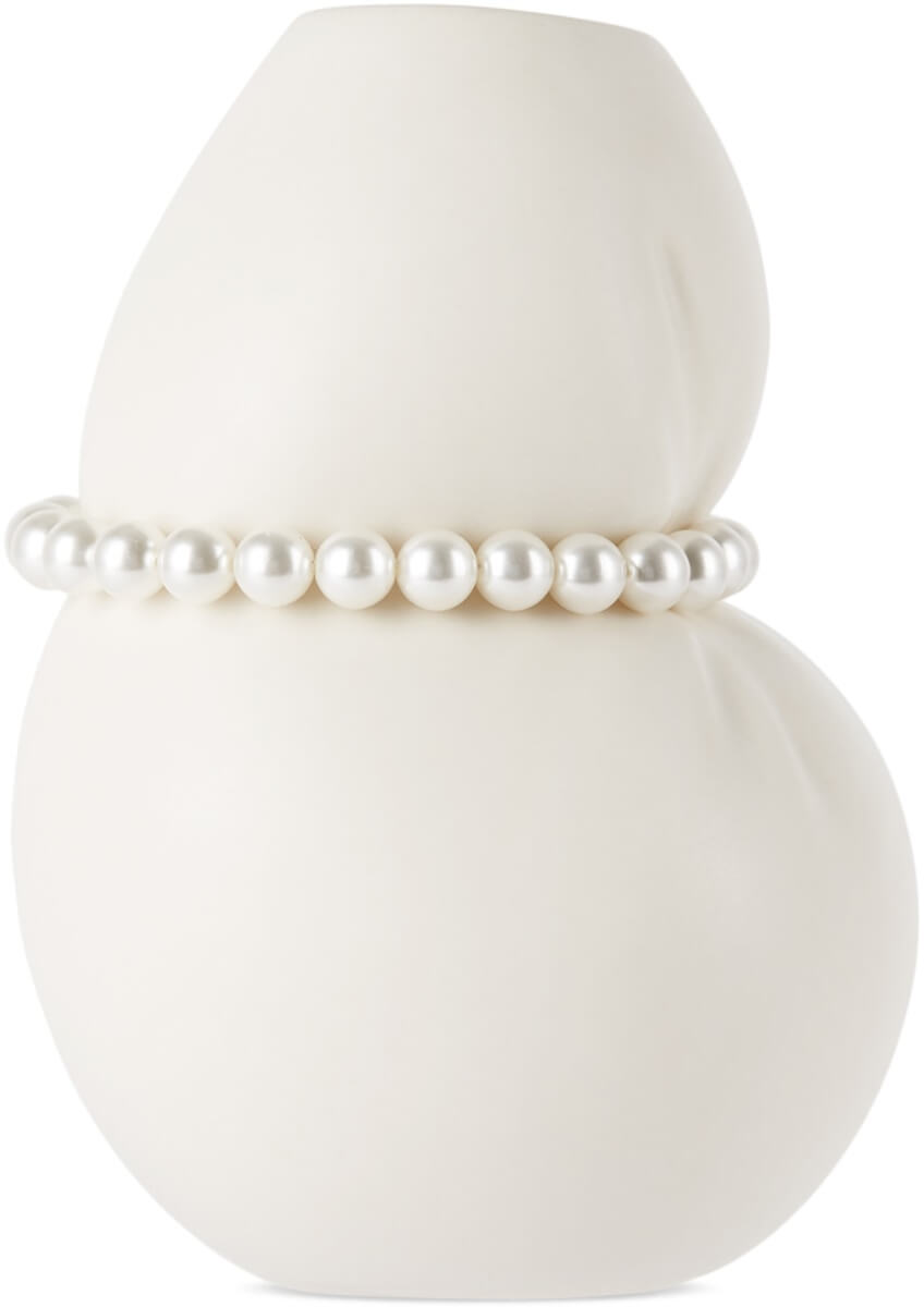 SSENSE COMPLETEDWORKS White Faux Pearl Small Vase