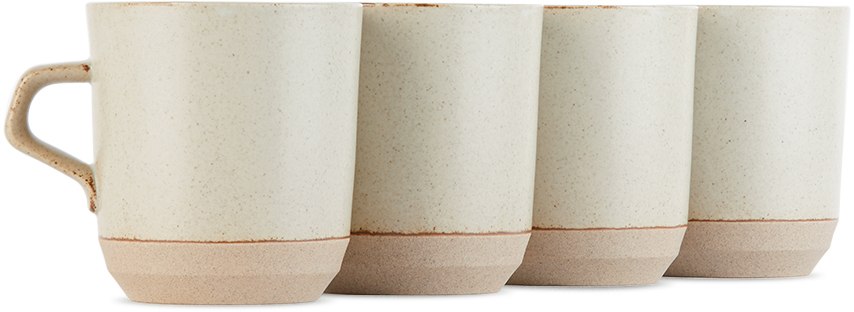 KINTO Beige Large Ceramic Lab CLK-151 Mug Set, 14 oz