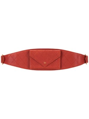 Chanel Pre-Owned 1990s CC diamond-quilted belt bag - Red