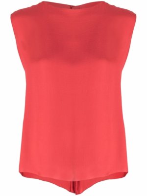 Chanel Pre-Owned 1990s sleeveless buttoned silk top - Red