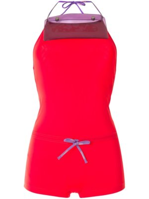 Chanel Pre-Owned 2000 drawstring open back swimwear - Red