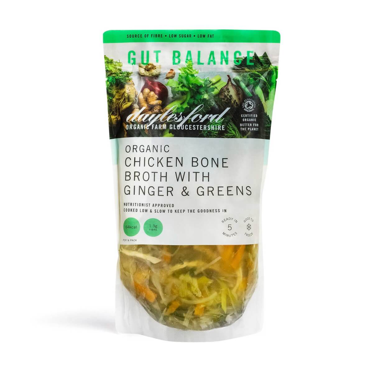 wellness and health Daylesford Chicken Bone Broth with Ginger & Greens 500ml £5.29