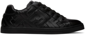 Fendi Black Leather 'Forever Fendi' Sneakers