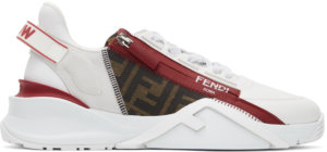 Fendi White & Red Flow Sneakers