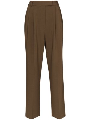 Frankie Shop Bea pleated trousers - Brown
