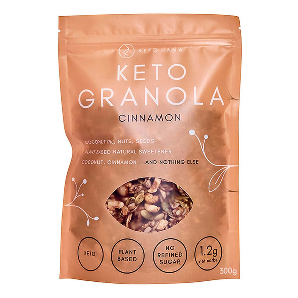 wellness and health Keto Hana Keto Friendly Granola - Cinnamon 300g £6.99