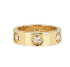 Cartier | pre-owned 18k yellow gold diamond Love ring | £4,545