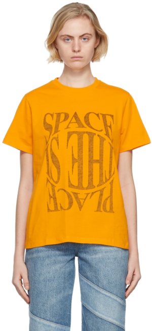 GANNI Orange Space T-Shirt