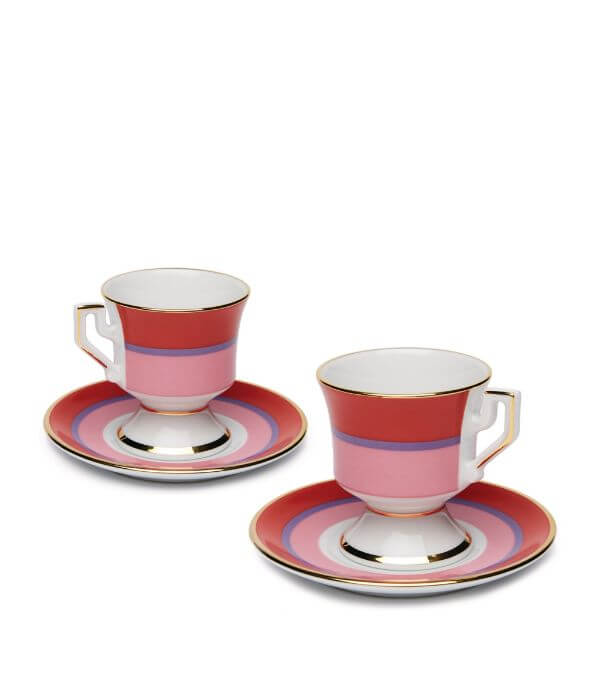 LA DOUBLEJ | Rainbow Rosa Espresso Cups (Set of 2) | £120