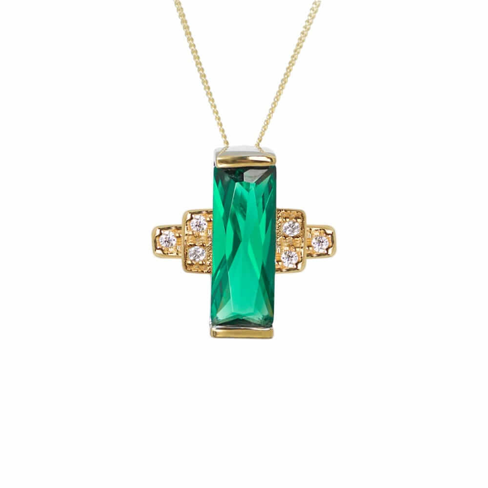mothers day Fortnum and Mason |V by Laura Vann Audrey Emerald Pendant | £80
