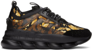 Versace Black & Gold Chain Reaction Sneakers