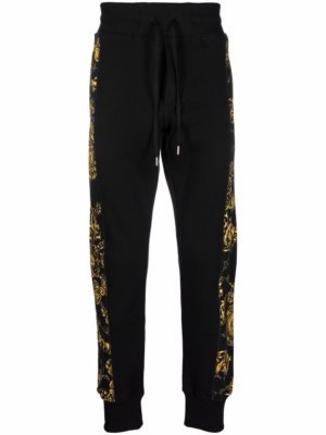 Versace Jeans Couture baroque-print track pants - Black