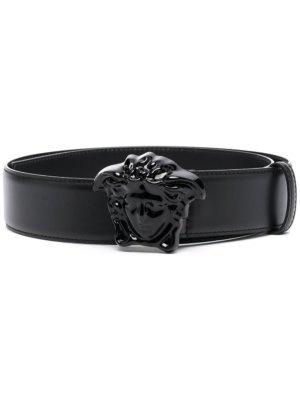 Versace Palazzo Medusa leather belt - Black