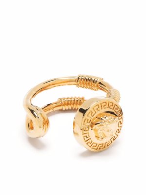 Versace Safety Pin Medusa open ring - Gold