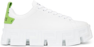 Versace White & Green Labyrinth Sneakers