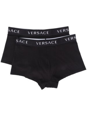 Versace logo-waistband boxers - 2 pack - Black