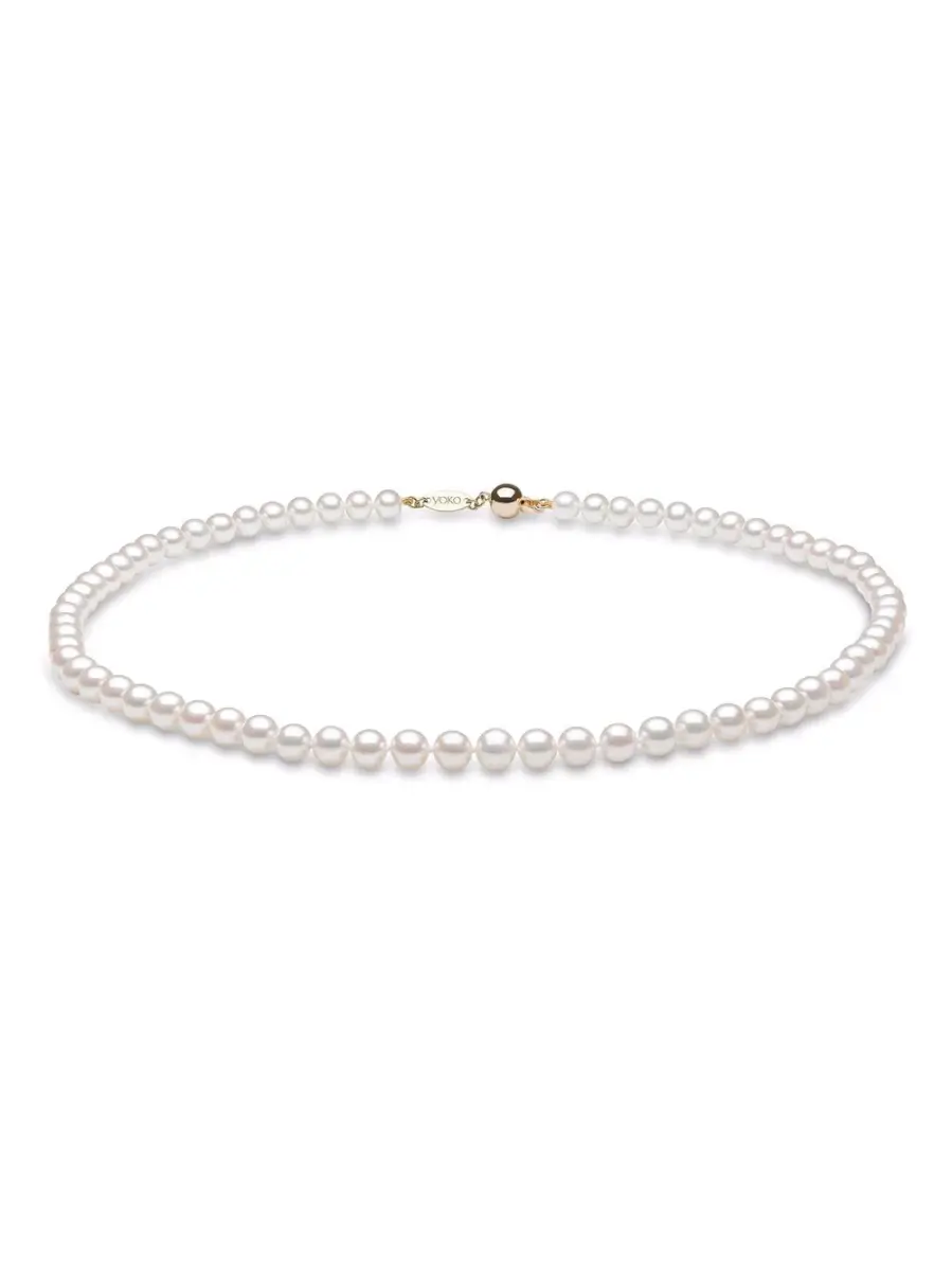 Yoko London | 18kt yellow gold Classic 6mm Freshwater pearl necklace| £519