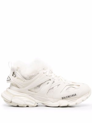 Balenciaga Track faux-fur sneakers - White