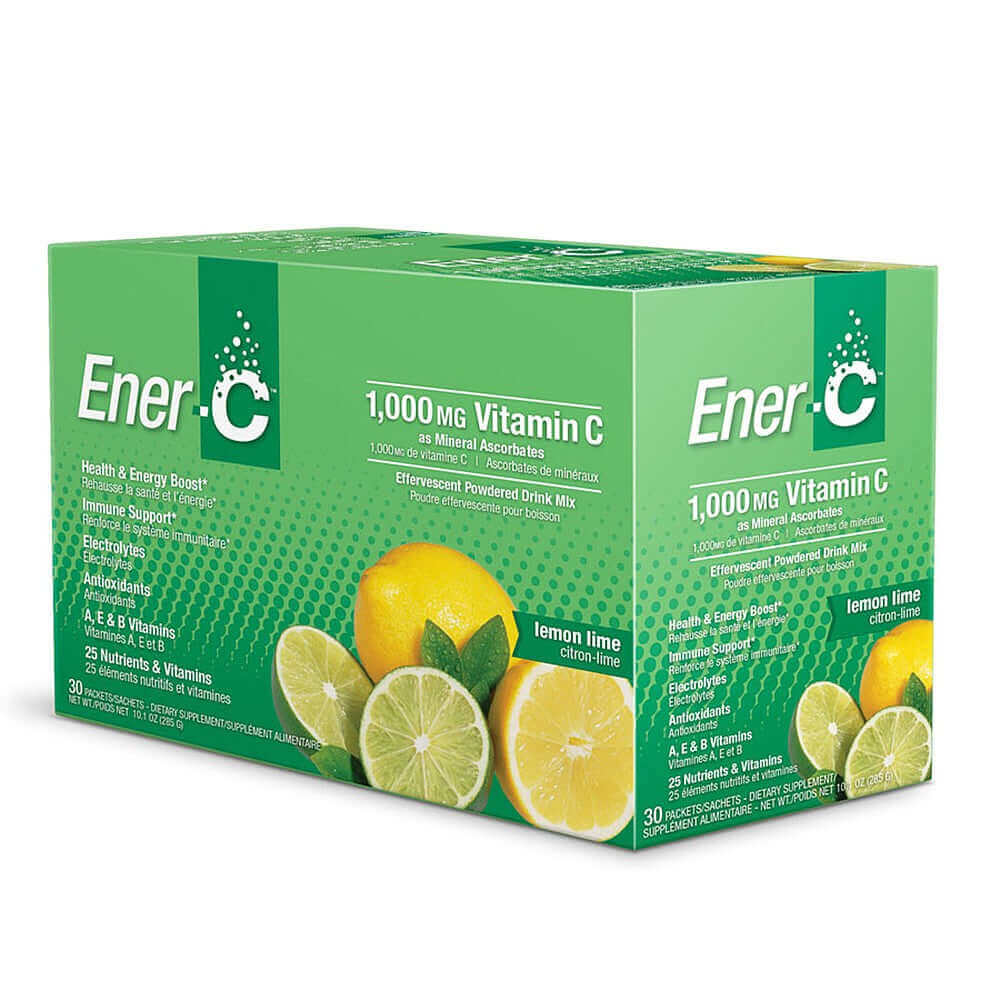 Ener-C Lemon Lime 30 Sachets 282g. Vitamin C 1,000mg. Health