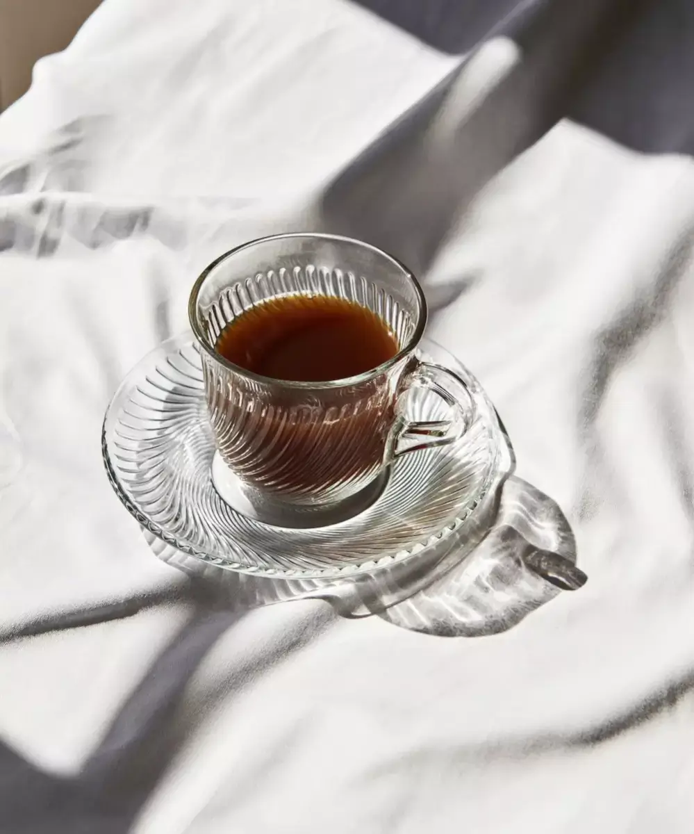 HAY Pirouette Glass Cup and Saucer | £8.00