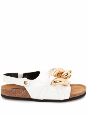 JW Anderson Chain flat sandals - White