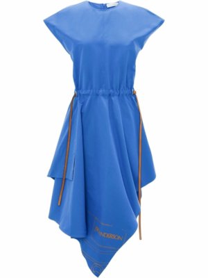 JW Anderson asymmetric-hem mini dress - Blue