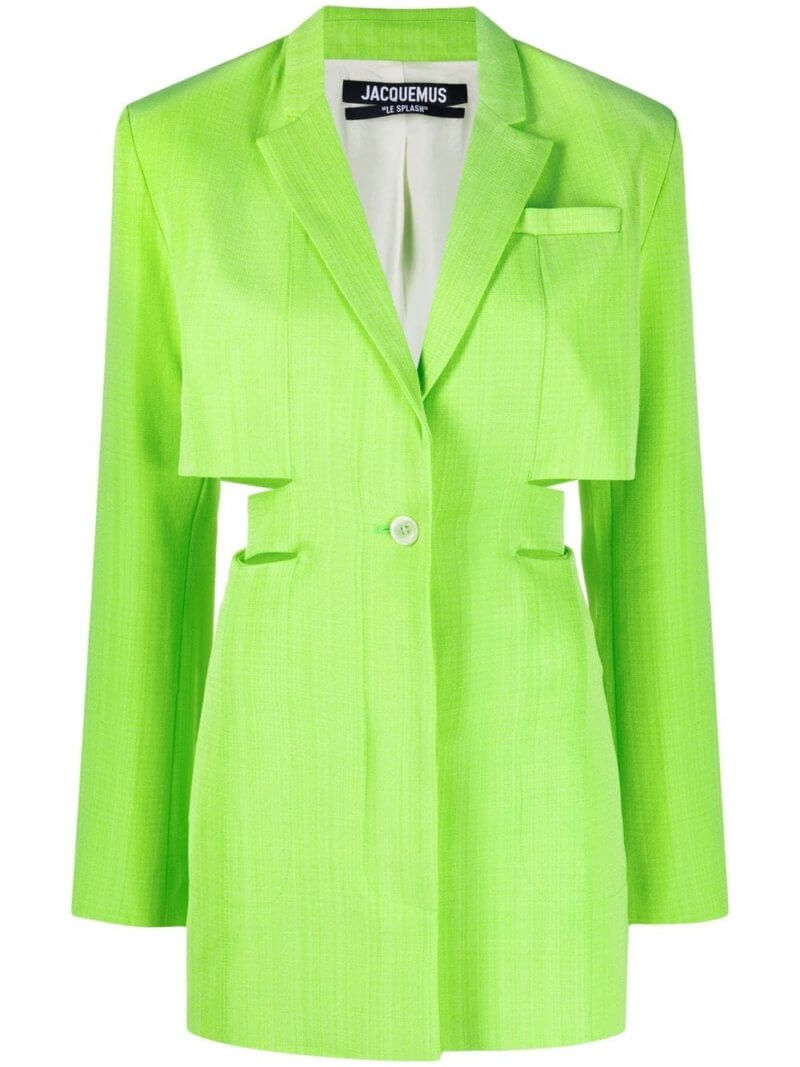 Jacquemus Bari cut-out tailored dress - Green