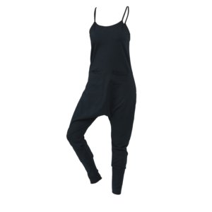 NON+ - NON159 String Strap Jumpsuit - Black