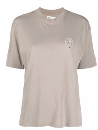 ANINE BING | Ida palm-print organic cotton T-shirt | £122