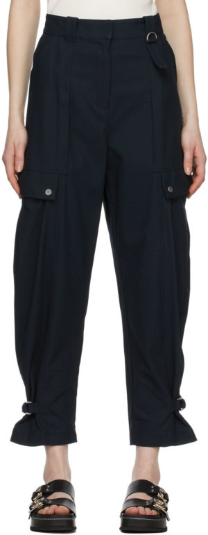 3.1 Phillip Lim Navy Cotton Trousers