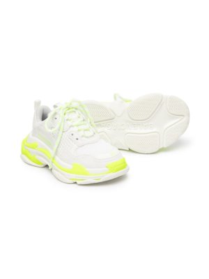 Balenciaga Kids Triple S lace-up sneakers - White