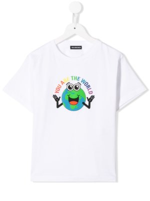 Balenciaga Kids "You Are the World" T-shirt - White