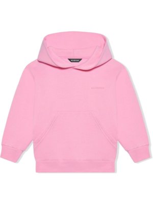 Balenciaga Kids embroidered-logo hoodie - Pink