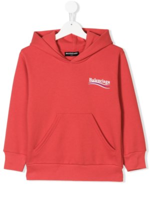 Balenciaga Kids logo tracksuit hoodie - Red
