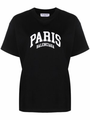 Balenciaga Paris logo-print T-shirt - Black