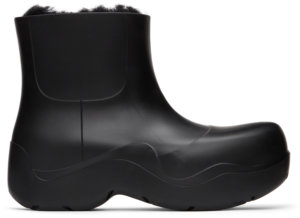 Bottega Veneta Black Shearling Puddle Boots