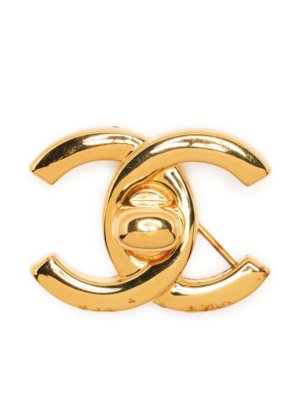 Chanel Pre-Owned 1996 CC Turn-lock brooch - Gold