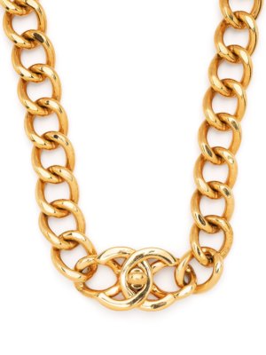 Chanel Pre-Owned 1996 CC turn-lock chain necklace - Gold