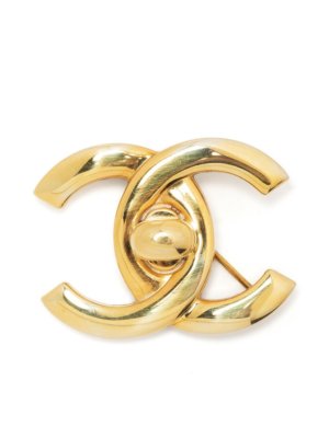 Chanel Pre-Owned 1997 CC Turn-lock brooch - Gold