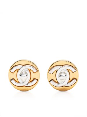 Chanel Pre-Owned 1997 CC Turn-lock clip-on earrings - Gold