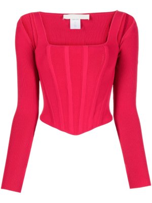 Dion Lee Pointelle corset top - Pink