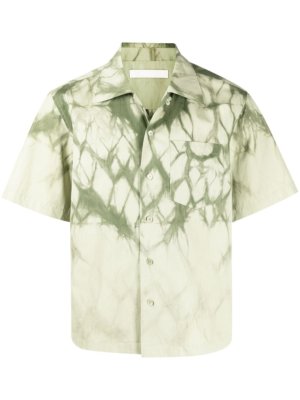 Dion Lee Shibori short-sleeve shirt - Green