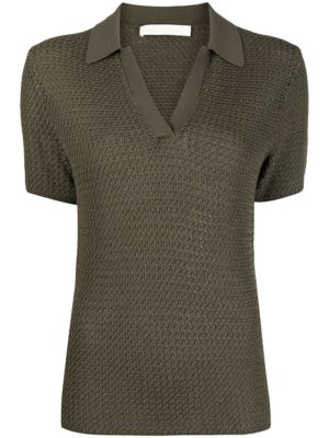 Dion Lee basket-weave polo shirt - Green
