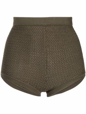 Dion Lee basket weave shorts - Green