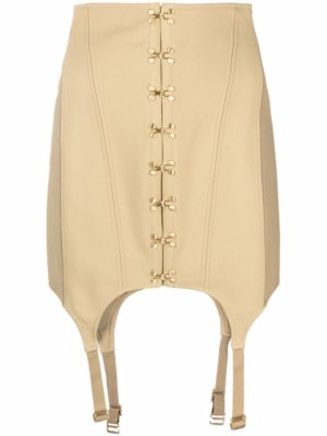 Dion Lee corset mini skirt - Neutrals