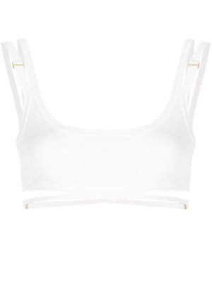Dion Lee e-hook cropped bra top - White