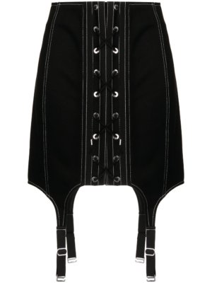 Dion Lee high-waisted garter skirt - Black