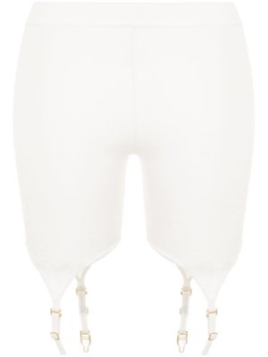 Dion Lee suspender-hem fitted shorts - White