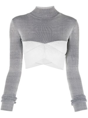 Dion Lee two-tone knit top - Black