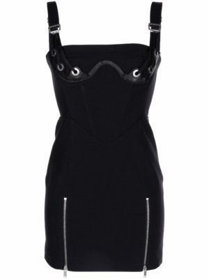 Dion Lee zip-embellished mini dress - Black